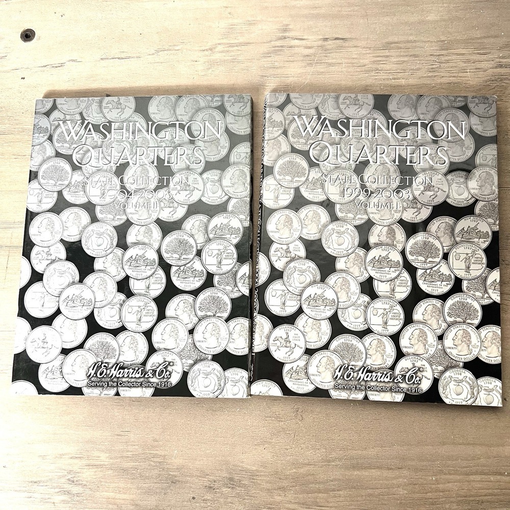 Washington Quarters‎ State Collection Albums Vol I & II 1999-2008 H.E. Harris